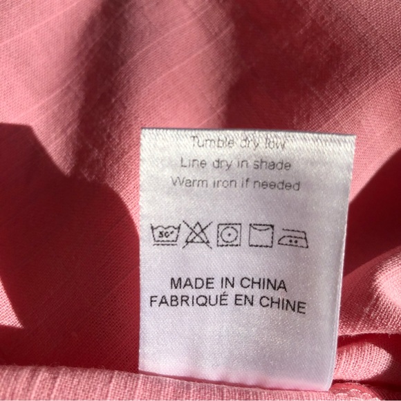 Pink Cotton-Linen Button Up Blouse - Picture 9 of 10